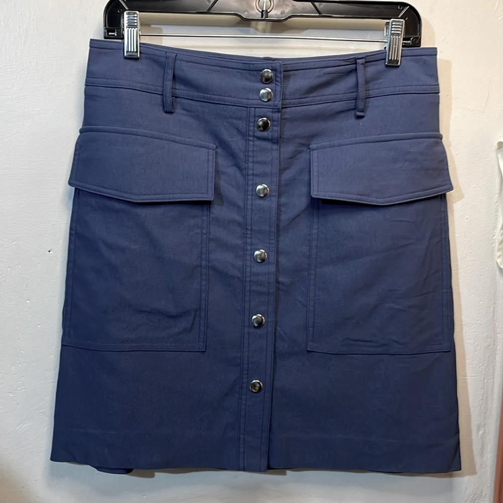 #0072 Nine West Cobalt Blue Snap Front MIDI Great Condition-M - Picture 1 of 8